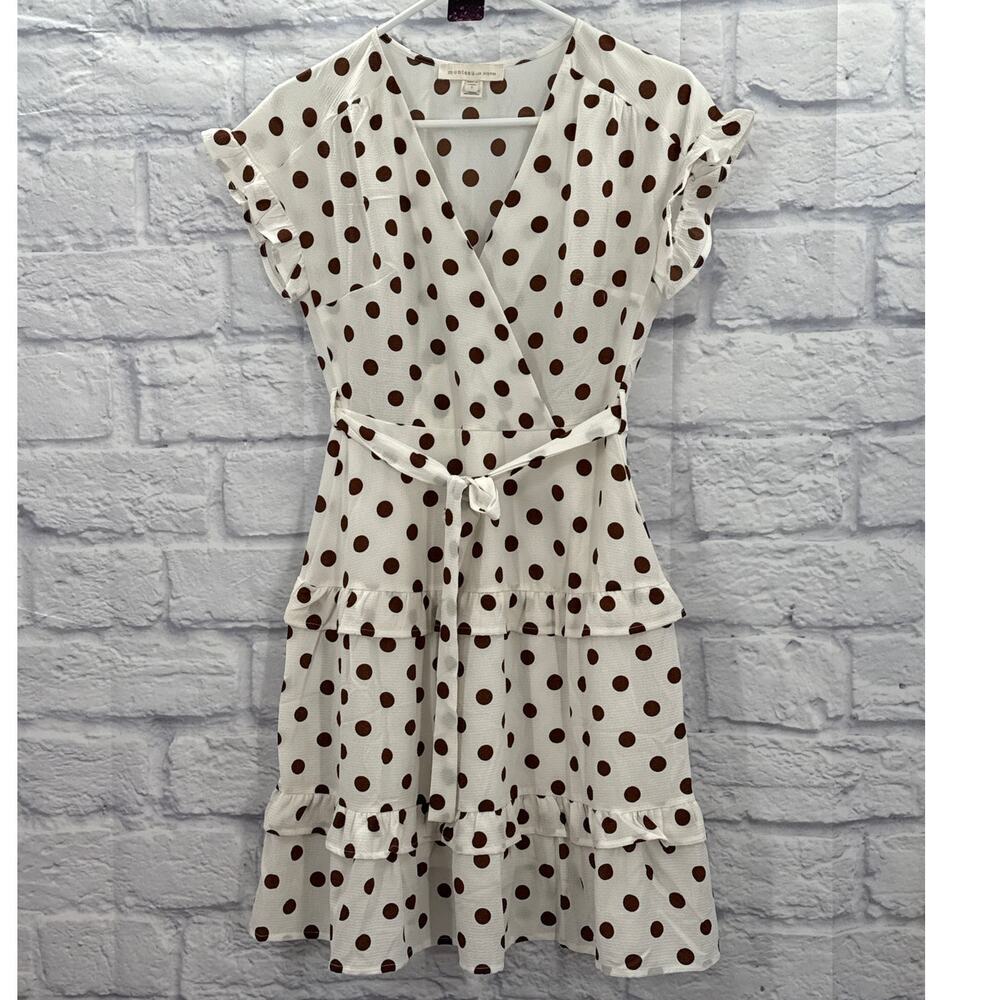 Monteau Brow Poke A Dot Mini Dress Small